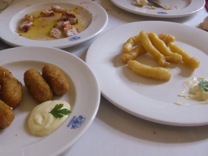An appitiser spread of Tapas
