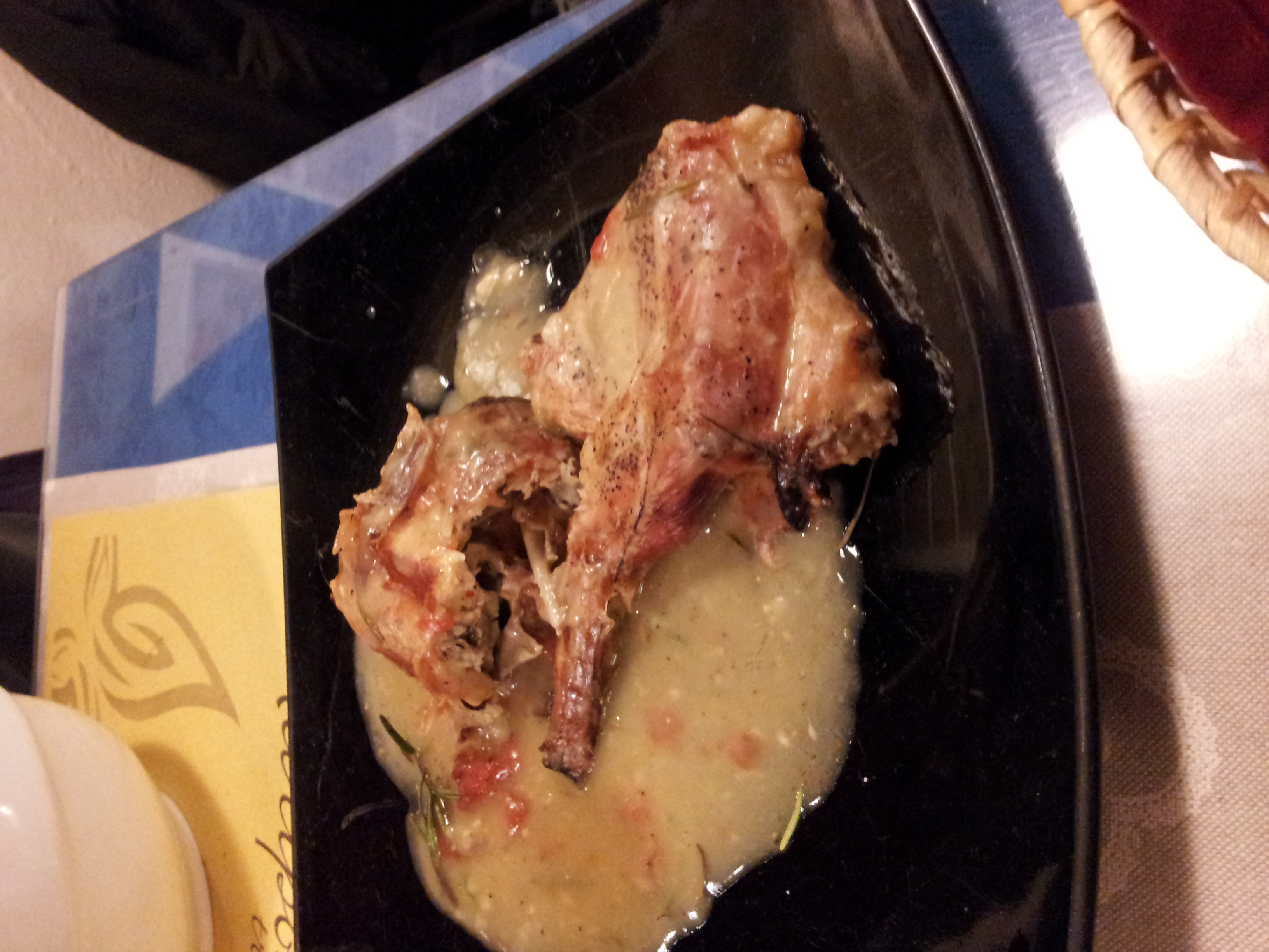 Roast rabbit for dinner